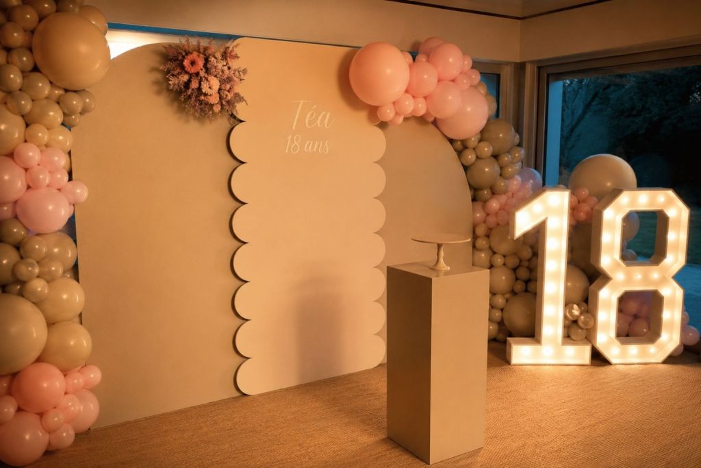 Anniversaire chiffres lumineux