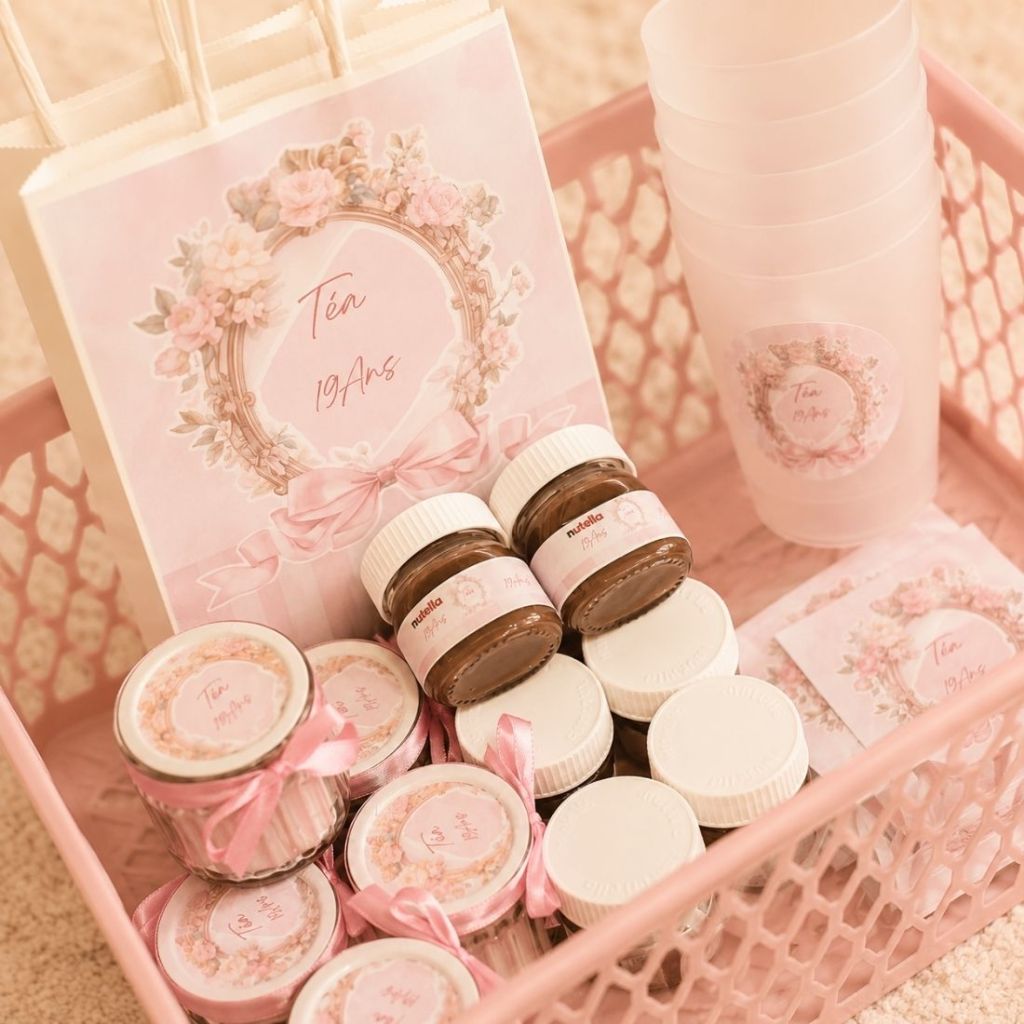 Cadeaux invités thème floral